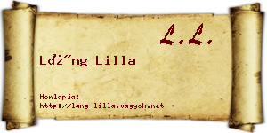 Láng Lilla névjegykártya