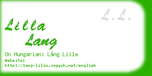 lilla lang business card